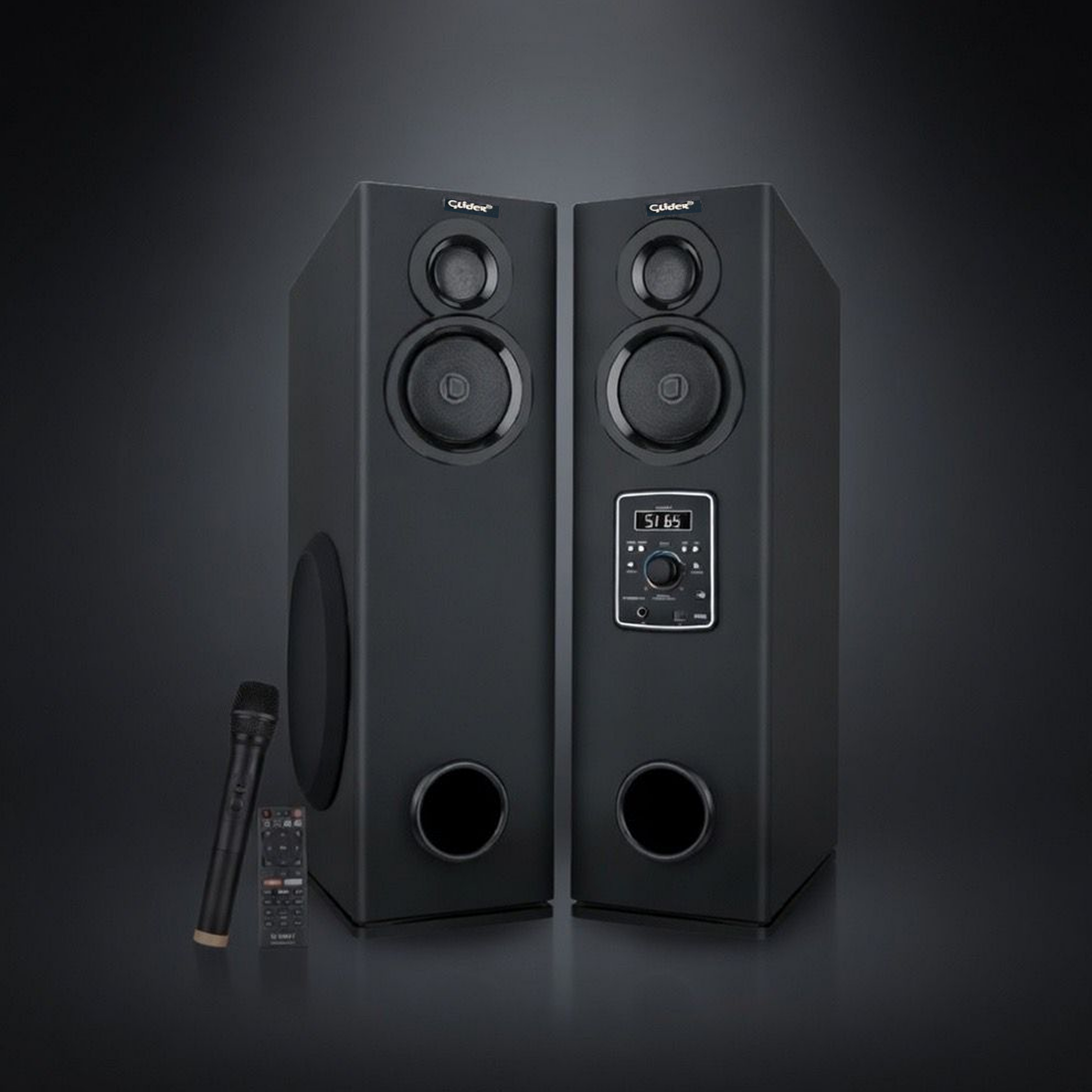 R INFINITY Storm 24000 400W Twin Tower Karaoke Speakers — front view