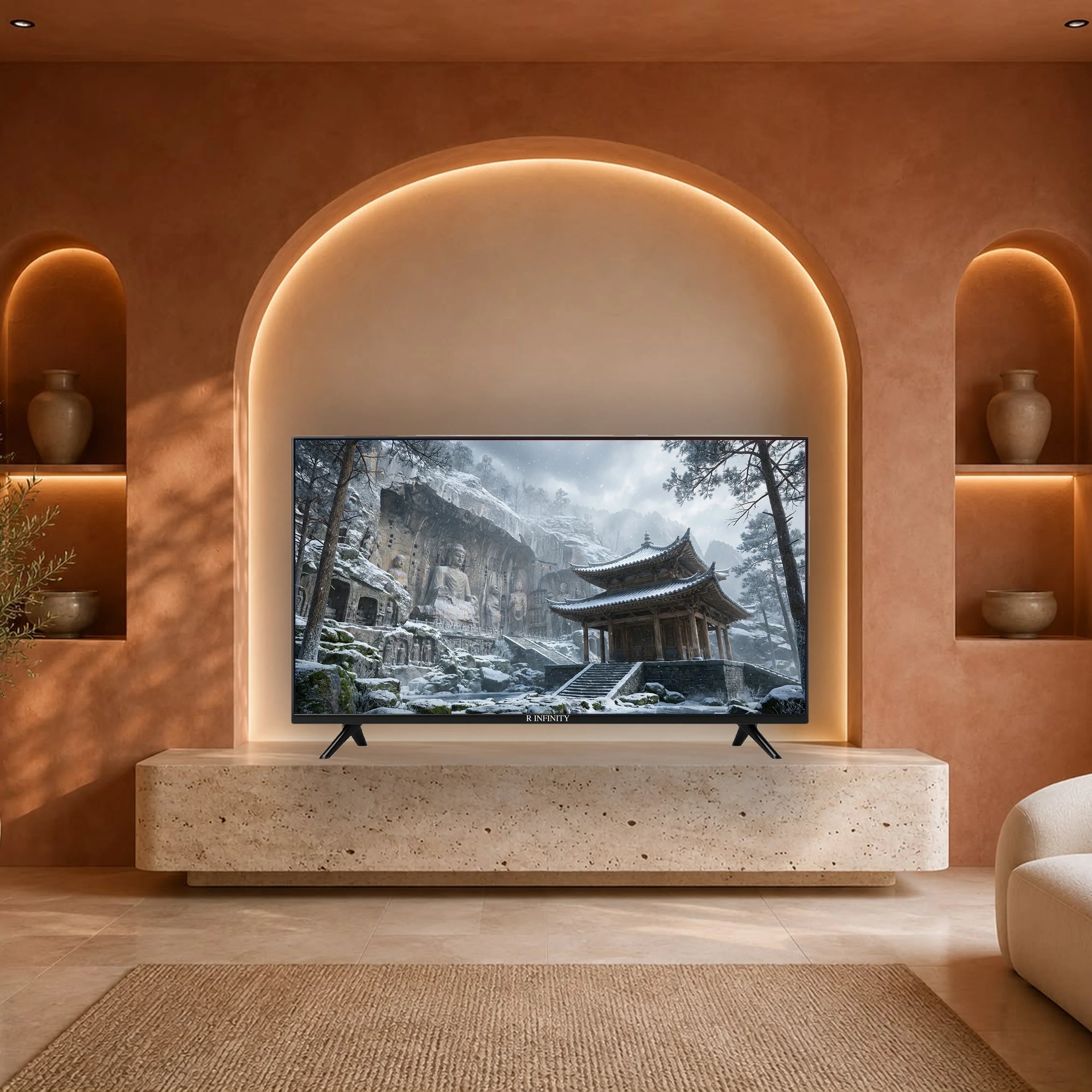 R INFINITY 32 Inch Full HD WebOS Smart LED TV — front view