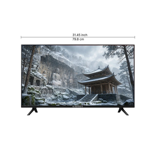 R INFINITY 32 Inch Full HD WebOS Smart LED TV — 3/4 angled view