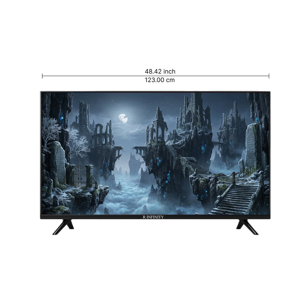 R INFINITY 55 Inch 4K Ultra HD Google Smart LED TV — 3/4 angled view