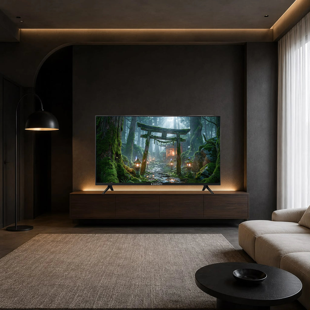 R INFINITY 55 Inch 4K Ultra HD Smart LED TV — front view