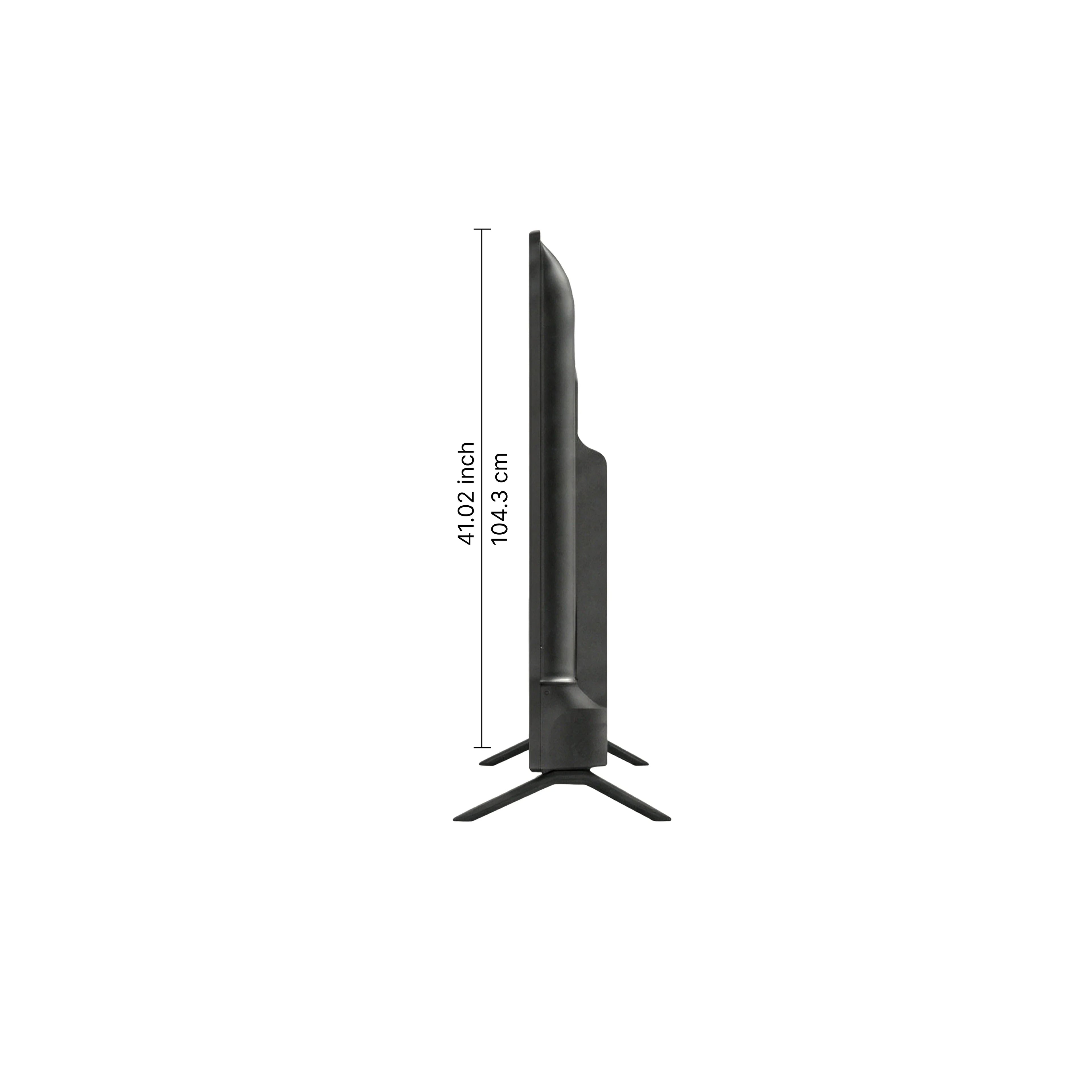 R INFINITY 75 Inch 4K HDR WebOS Smart LED TV — side profile